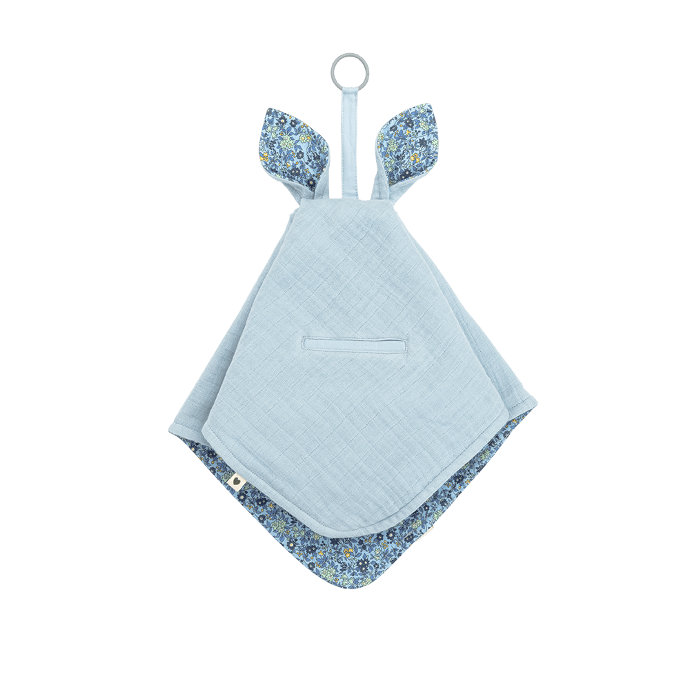 BIBS x LIBERTY Cuddle Cloth Kangaroo Chamomile Lawn - Baby Blue - BIBS