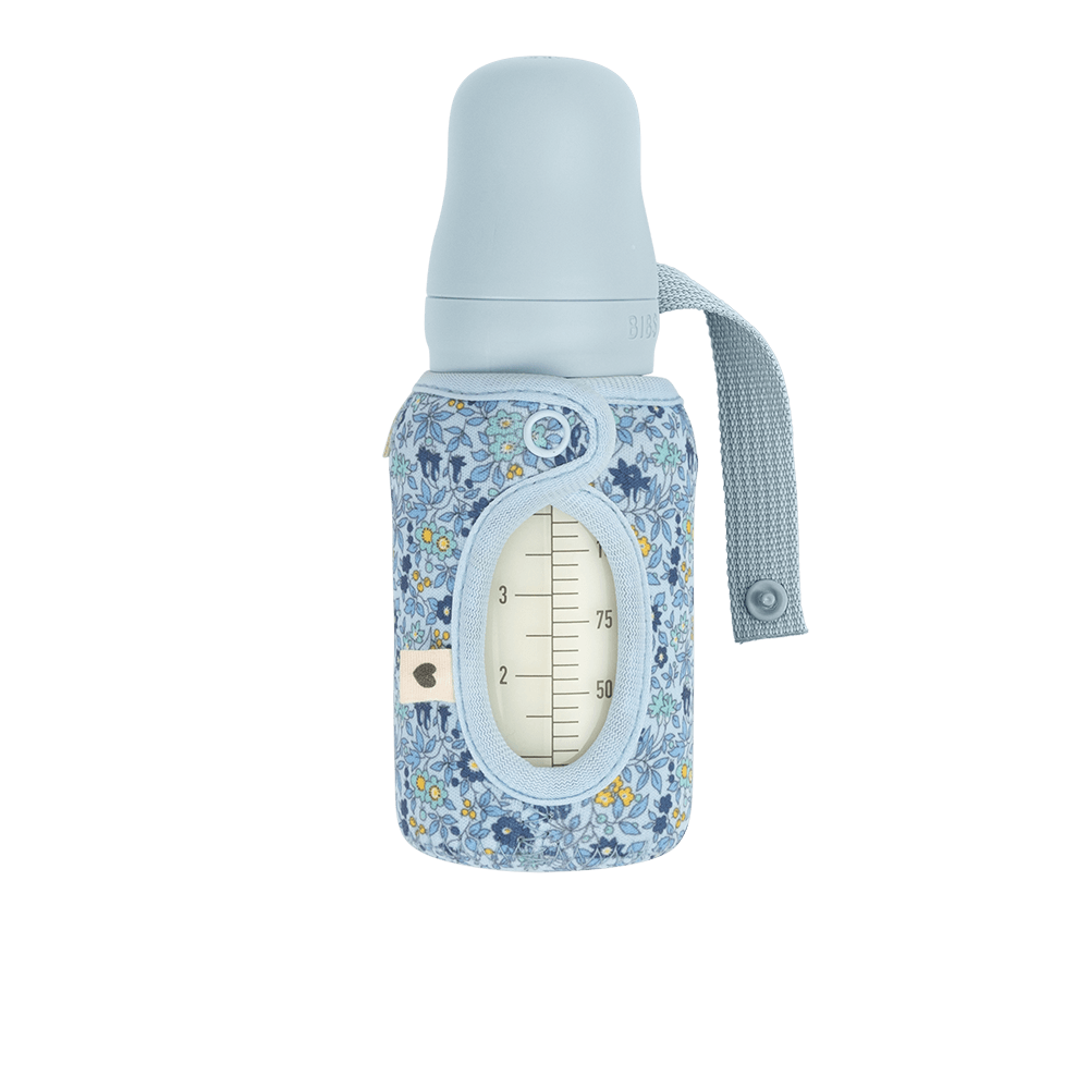 BIBS x LIBERTY Baby Bottle Sleeve Small - Chamomile Lawn Baby Blue - BIBS