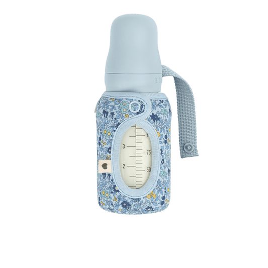 BIBS x LIBERTY Baby Bottle Sleeve Small - Chamomile Lawn Baby Blue - BIBS