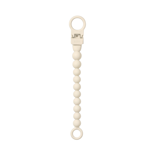 Pacifier Clip Beaded - Ivory