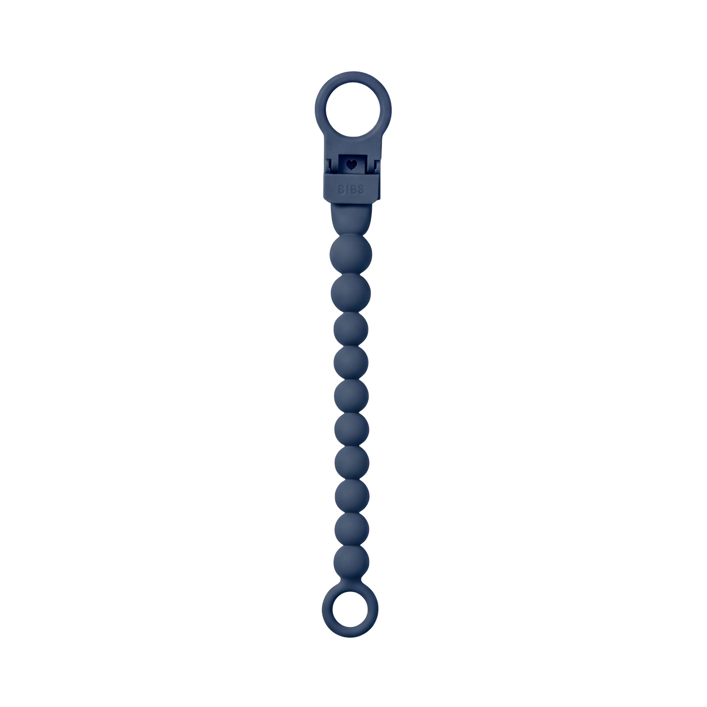 Zawieszka do smoczka z koralikami - Steel Blue
