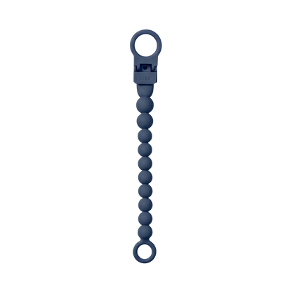 Zawieszka do smoczka z koralikami - Steel Blue