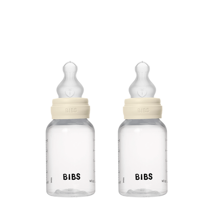 BPA-frit PP-flaskesæt til baby 150 ml 2-pak Silikone - Ivory