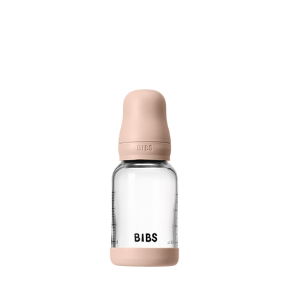 Baby Glass Bottle Set 120ml Silicone - Blush