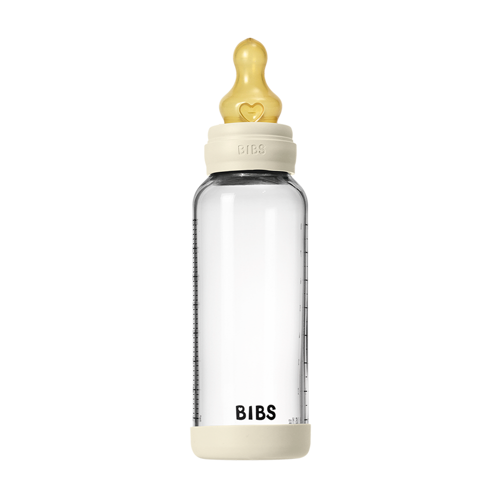Baby Glass Bottle Set 240ml Latex - Ivory