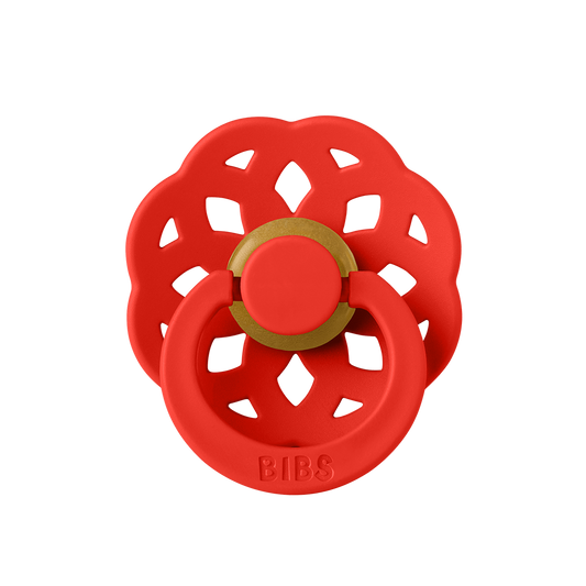 bright red boheme pacifer from bibs