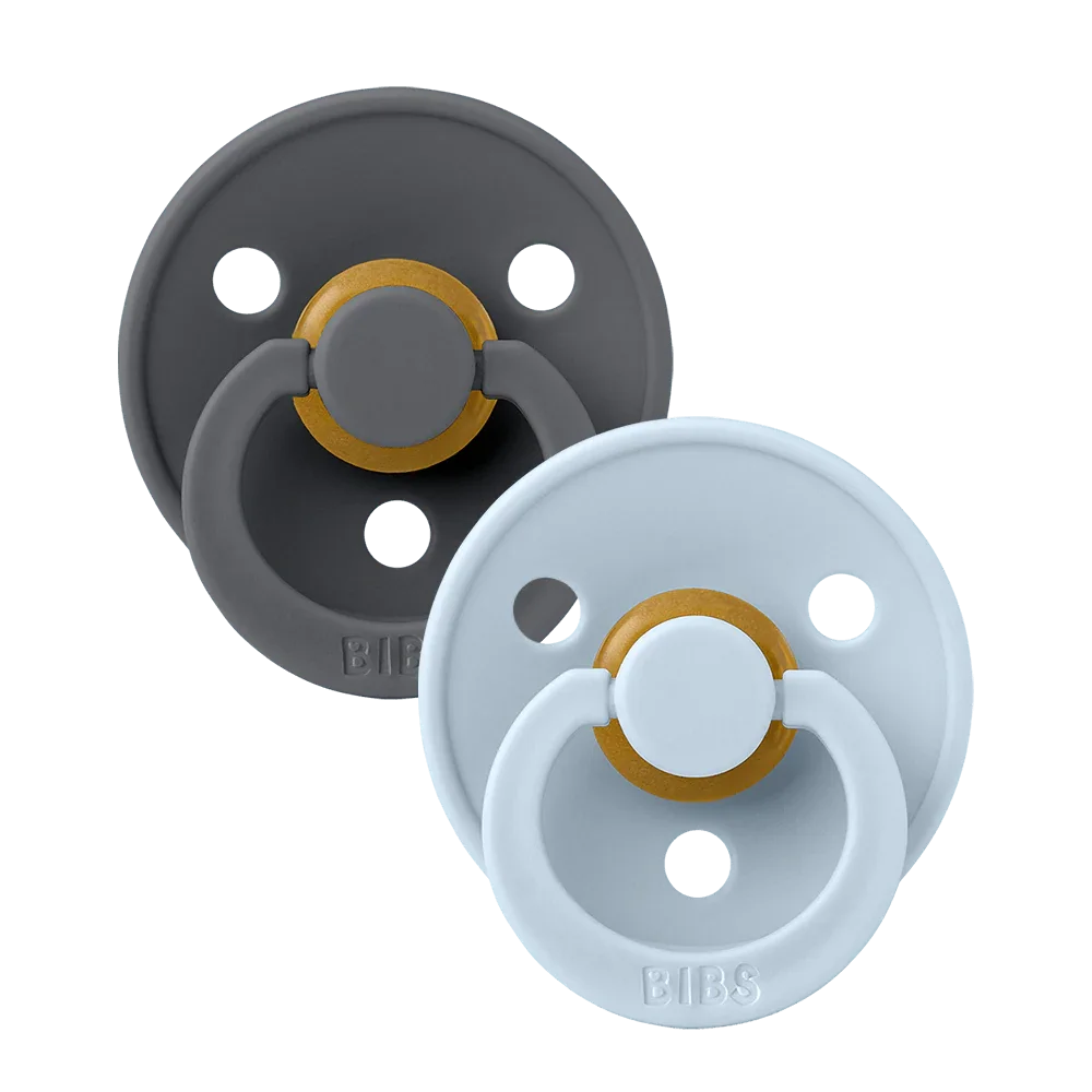 Colour 2 PACK - Iron/Baby Blue - BIBS