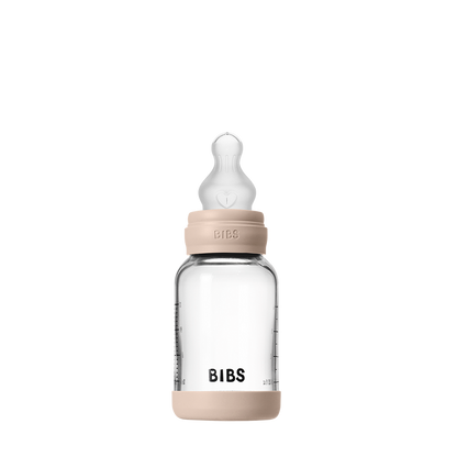 Baby Glass Bottle Set 120ml Silicone - Blush