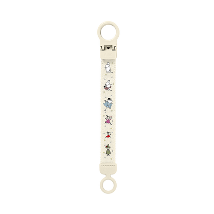 moomin white pacifier clip