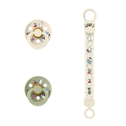 moomin pacifier and clip gift set