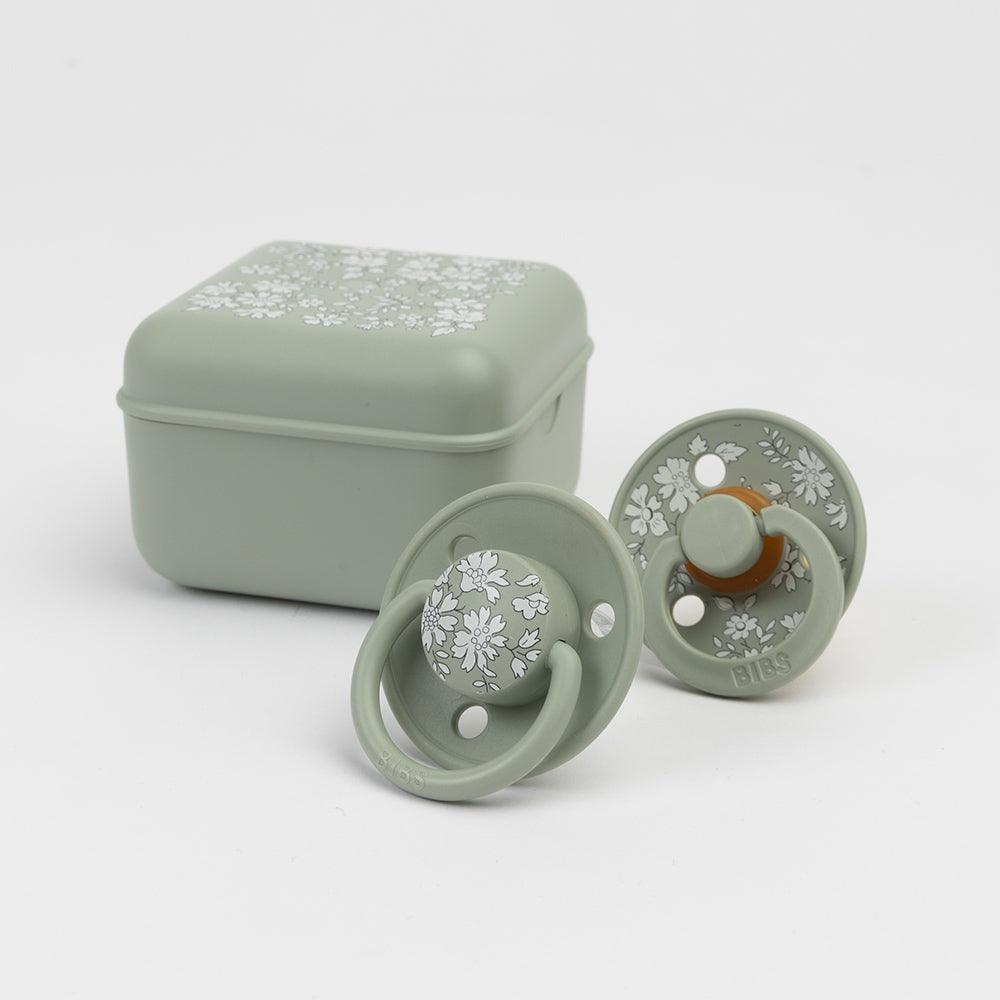 BIBS x LIBERTY De Lux 2 PACK Chamomile Lawn - Mauve Mix - BIBS