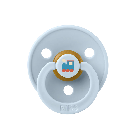 Colour Holiday Train Pacifier - Baby Blue - BIBS