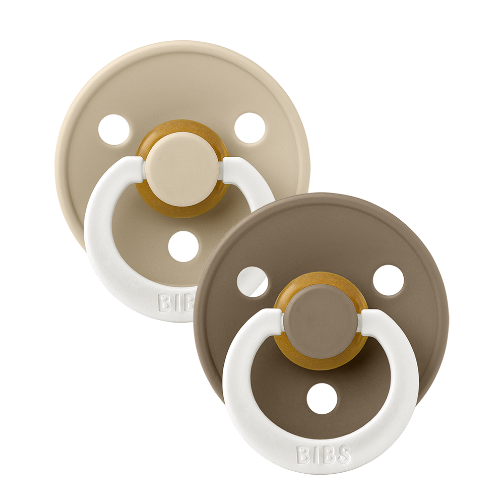 BIBS Colour 2 PACK Vanilla GLOW/Dark Oak GLOW [product_typ] - BIBS EU