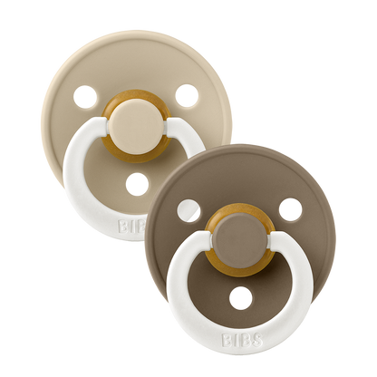 BIBS Colour 2 PACK Vanilla GLOW/Dark Oak GLOW [product_typ] - BIBS EU