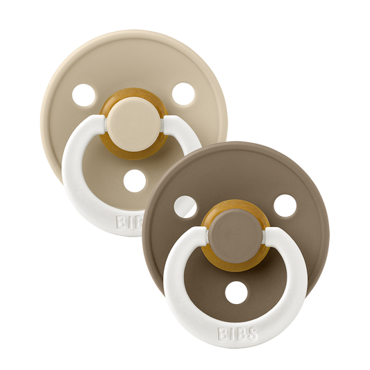 BIBS Colour 2 PACK Vanilla GLOW/Dark Oak GLOW [product_typ] - BIBS EU