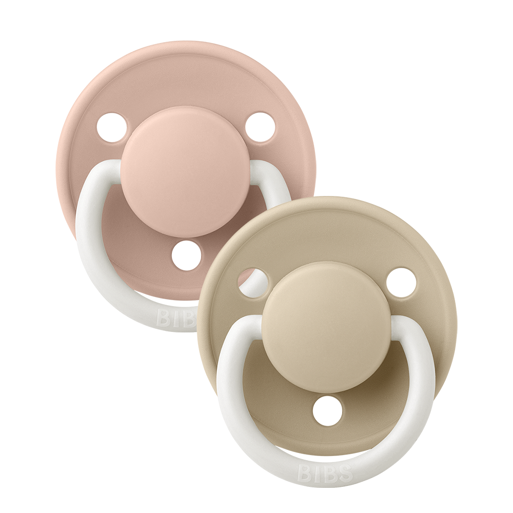 BIBS De Lux 2 PACK Blush GLOW/Vanilla GLOW [product_typ] - BIBS EU