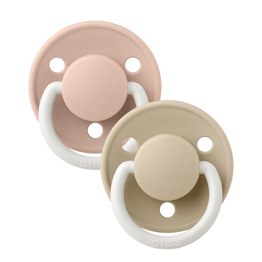 BIBS De Lux 2 PACK Blush GLOW/Vanilla GLOW [product_typ] - BIBS EU