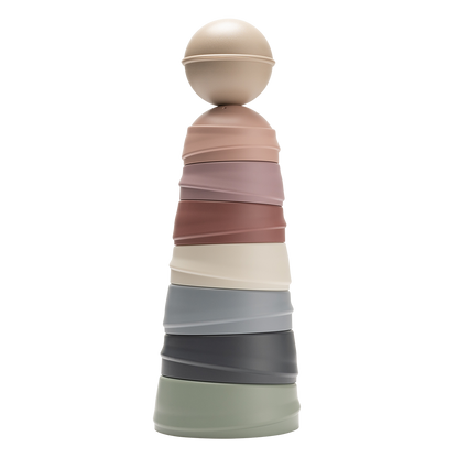 Wobbly Tower Pastel Rainbow