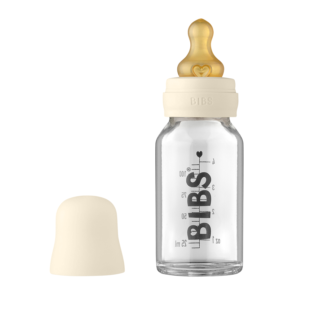 Baby Glass Bottle Complete Set 110ml Ivory