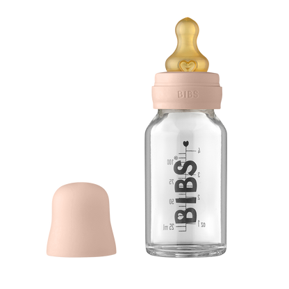 Baby Glass Bottle Complete Set 110ml Blush