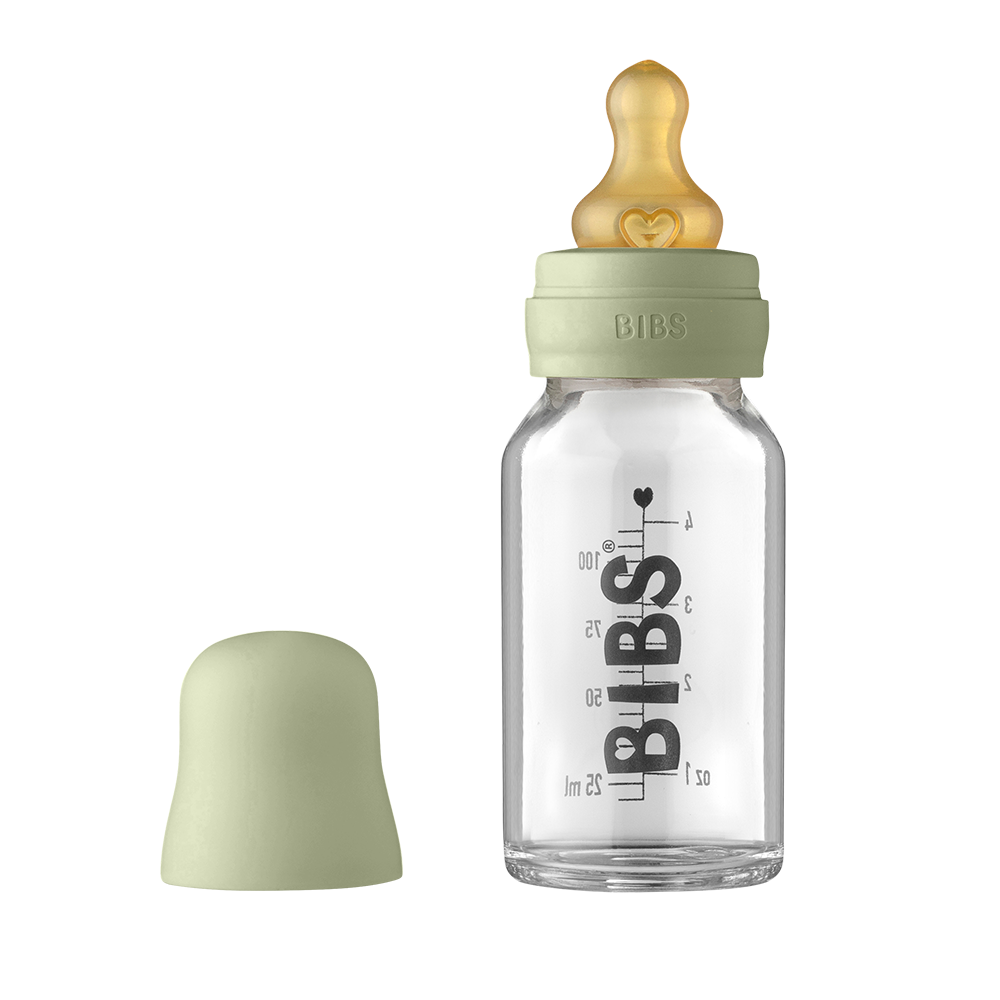 Baby Glass Bottle Complete Set 110ml Sage