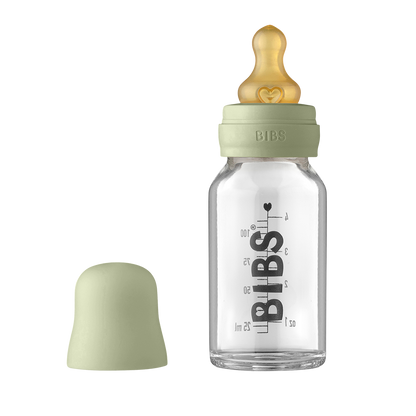 Baby Glass Bottle Complete Set 110ml Sage