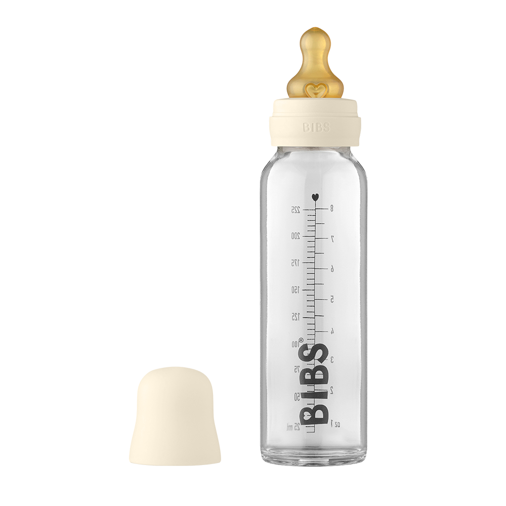 Baby Glass Bottle Complete Set 225ml Ivory