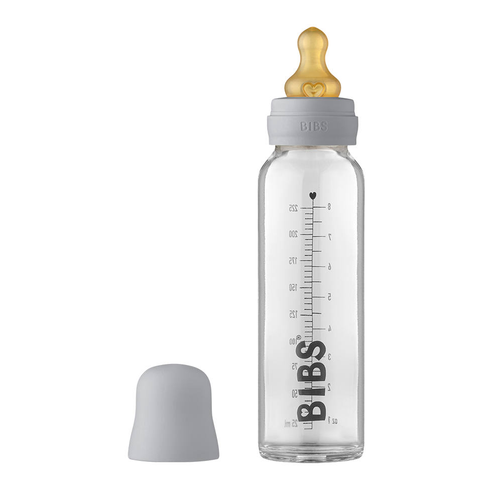 Baby Glass Bottle Complete Set 225ml Cloud
