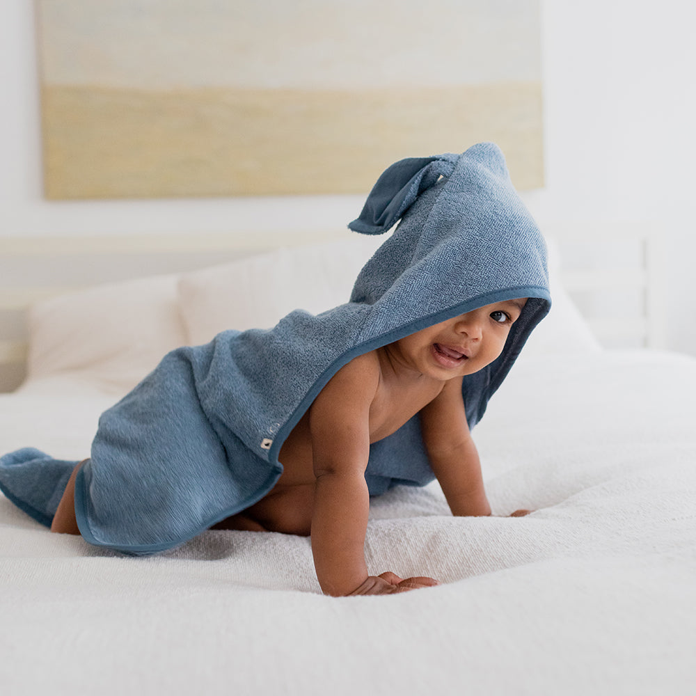 Kangaroo Hoodie Towel Baby Petrol